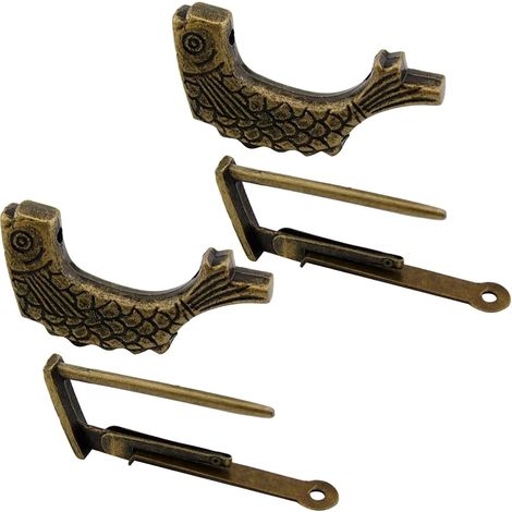 vintage en alliage lot de 2 cadenas antique avec cl pour bo (1/5)