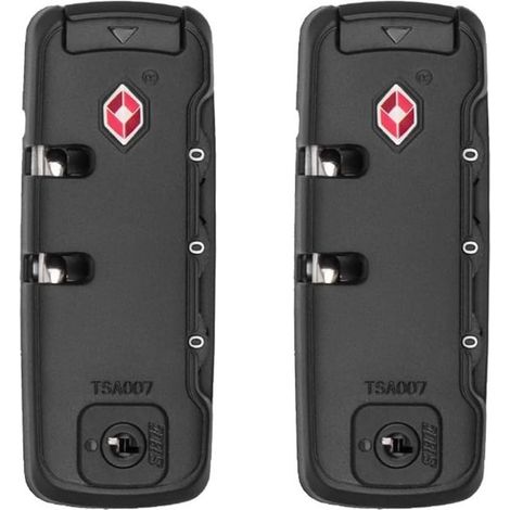 Lucchetto di sicurezza per bagagli in 3 pezzi – Lucchetto per valigia TSA – Lucchetto a combinazione TSA – Ristrutturazione valigia rigida (1/5)