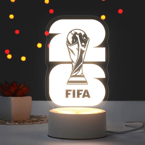 Filiyano – Lampe tactile rechargeable USB – Veilleuse LED Mascotte de football 2026 – Lampe tactile rechargeable USB, Décoration de bureau colorée