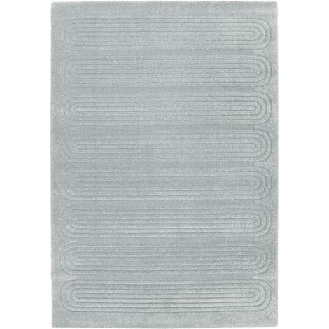 BOBOCHIC - Tapis poils courts IAGO motif graphique 120x170 Bleu (1/5)