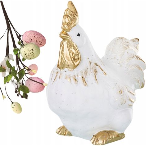 Figurine de poule de Pâques, décoration en céramique (1/5)