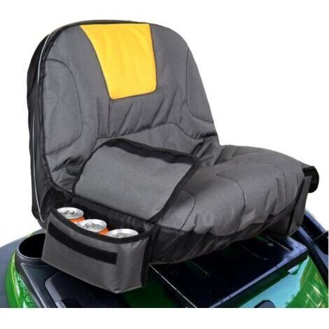 Housse de siège pour tondeuse à gazon Housse de siège pour tondeuse autoportée imperméable avec poche latérale pour boissons, housse de siège pour tracteurs à gazon et tondeuse autoportée, ho (1/5)