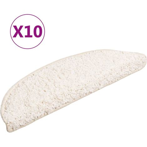 Maison Exclusive - Stufenmatten 10 Stk. 56x17x3 cm Weiß Halbrund