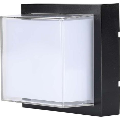 V-TAC VT-828 Quadratische LED-Wandleuchte 12W Wandleuchte WARMweiß 3000K schwarz IP65 - Artikelnummer 218543 (1/5)
