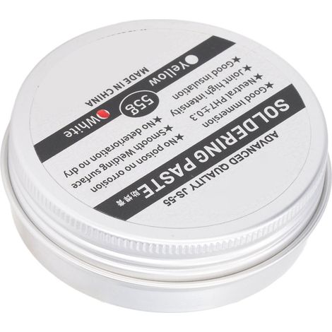 Lötpaste Kolophonium-Lötflussmittel für niedrige Temperaturen, No-Clean-Lötzubehör, Weiß, 55 g (1/5)