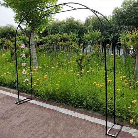 Largeur Côté: 25cm ( Size : 2.0mx2.3m/6.5ftx7.5f) Grande Arche De Jardin En Métal, Support Pour Plantes Grimpantes, Tuyau Galvanisé De 19 Mm, Arceau À Rosiers (1/5)