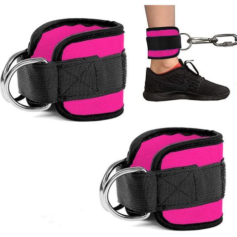 Courroie De Cheville - Pour Machine À Câbles - Pour Extensions De Jambes Et Curls - En Néoprène Ajustable - Par 2 (1/5)