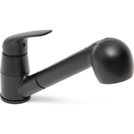 S-Line Pro Mélangeur évier avec douchette extractible, 2 jets noir mat SIKOBSLPRO283C
