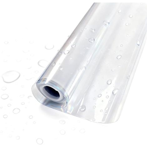Film Transparent Autocollant, 60x1000cm, Électrostatique Sans Colle Protection Mur, Cutter Inclus, Raclette Incluse (1/5)