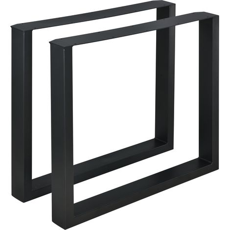 Esstischgestell Makers 2er-Set 80x72 cm Stahl Schwarz [en.casa]