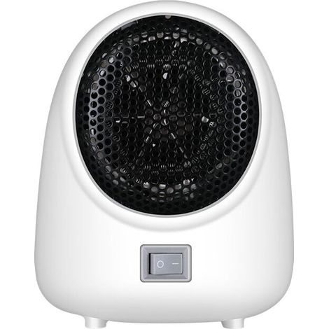 Chauffage Électrique Mini - Chauffage Céramique PTC - Protection Antirenversement et Surchauffe - Pour Chambre Bureau - 400 W - Blanc (1/5)