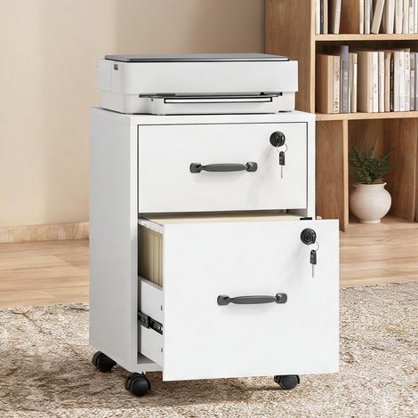 Meuble de rangement de bureau blanc 40 x 40 x 54,1 cm (1/5)