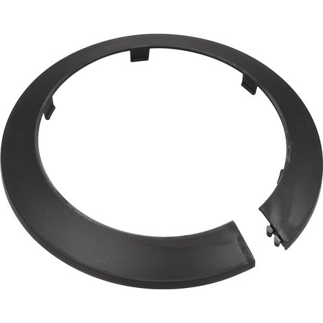 Tuyau Couverture Décoration 110mm PP Plastique Radiateur Écusson Eau Tuyau Ligne Vidange Couverture Noir 2Pcs (1/4)