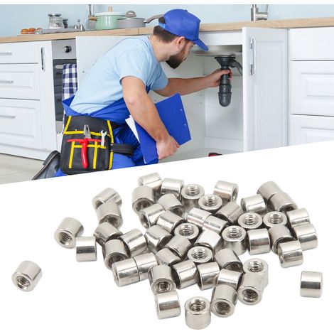 Satz mit 50 zylindrischen Muttern M30,5-6-L5mm mit Innengewinde aus Edelstahl 304 (1/5)