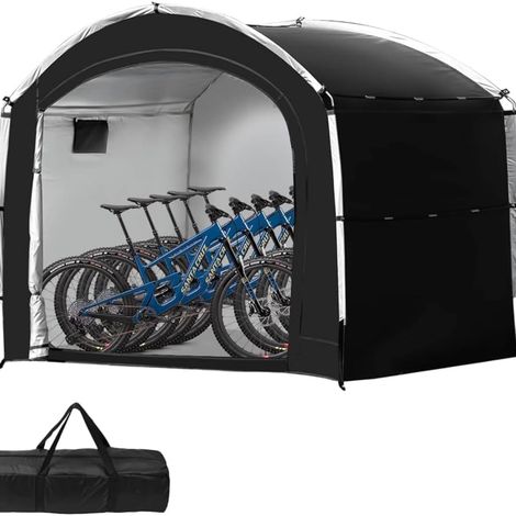 Tente de Rangement pour vélos,Abri Portable pour vélos,210D Oxford Fabric PU4000 Waterproof pour 2/3/4/6/8 vélos,Abri pour Moto,Outils de Jardin (1/5)