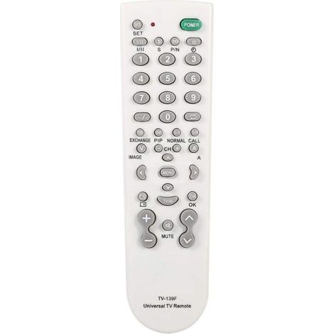 Télécommande universelle pour Smart TV Télécommande TV-139F Remplacement du contrôleur universel Télécommandes de remplacement blanches (1/5)