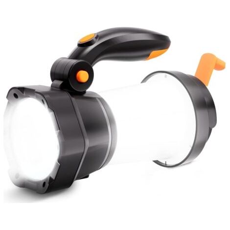 2 EN 1 Lampe de Camping LED, Torche Rechargeable avec Manivelle pour Charge d'Urgence, Lampe de Camping Portable avec 3 Modes d'Éclairage pour Randonnée en Plein Air (1/5)
