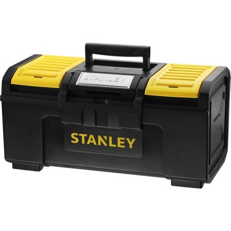 Caja para herramientas de polipropileno con doble organizador Stanley One Touch 39x22x16 cm