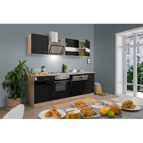 Cuisine Cuisine intégrée Chêne Noir Merle 220 cm Respekta (1/4)