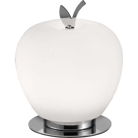 Lampe De Table Wendy, Led Intégrée 8 W, Blanc 3000 K Et Chrome, Variateur Tactile, Verre Soufflé - Design Moderne (1/3)