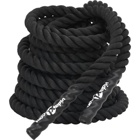 Corde de combat noire 12 m 9 kg Polyester (1/5)