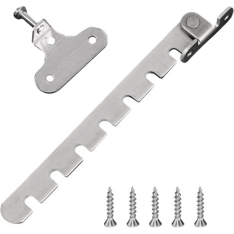 Entrebailleur Fenetre Sans Perçage 7 Trous Bloque Protection Fenetre Enfant Quincaillerie de Fenêtres Battant Entrebâilleur Verrou de Sécurité avec Vis, pour Régler l'ouverture de la Fenêtre (1/5)