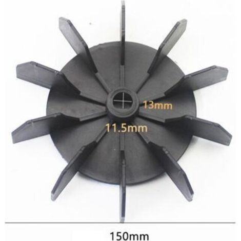 Pale di ricambio per ventilatore, ventilatore in plastica per motore elettrico, accessori per pale del ventilatore di piccoli compressori d'aria, motore in linea diretto, albero da 15 mm, diametro (1/4)