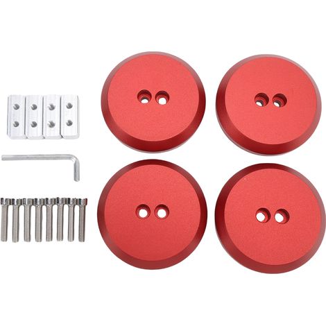 Adaptateurs de levage pour Porsche 911 Boxster Cayman (1997-2021) en aluminium anodisé rouge, kit de 4 pièces avec accessoires (1/5)
