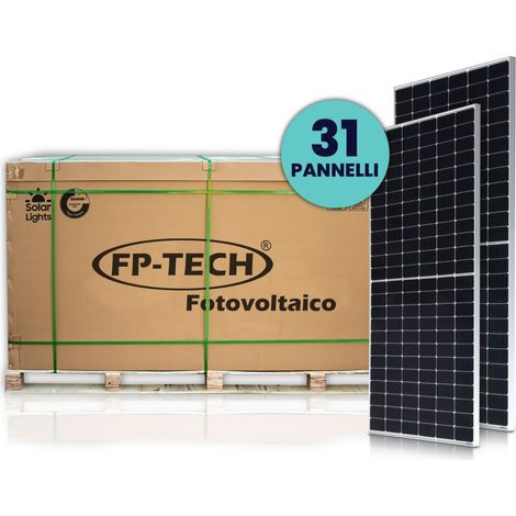 BANCALE 31 PANNELLI SOLARI FOTOVOLTAICI 450 Wp o 550 Wp MONOCRISTALLINO 144 CELLE 13950 W O 17050 W Scegli - 31 Pz da 550 Wp - 17050 W