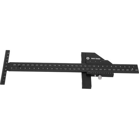 Règle en Alliage d'Aluminium pour Menuiserie, Outil de Mesure d'Angle, Profondeur et Largeur (1/5)