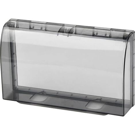 Couvercle de Prise de Courant à 2 Gangs, Cache Prise Étanche Couvercle 118 Type Universel, Boîtier Cache Prise Murale, Protection Prise Electrique Exterieur, pour Salle Bain Cuisine (1/5)