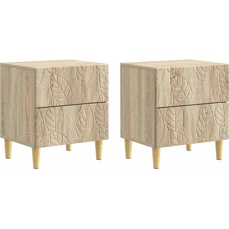 Maison Exclusive - Comodino 2 pz Rovere Sonoma 43 x 34,5 x 48 cm (1/5)