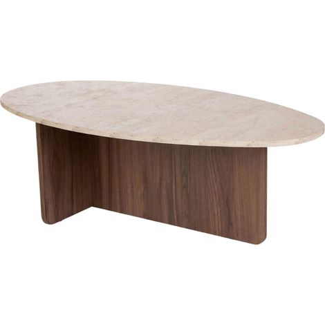 Tavolino con piano ovale L125 cm - ANNA