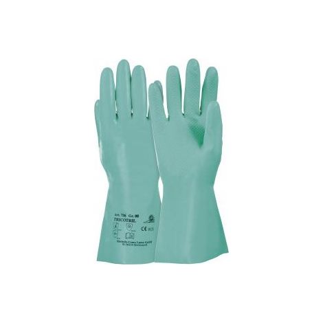 Guante de protección Tricotril 736, L 300mm,Gr.9,verde (por 10)