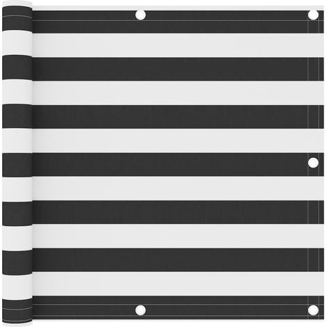 Brise vue pour balcon - Brise vent Écran de jardin Anthracite et blanc 90x500 cm Tissu Oxford BV647546 - BonneVie (1/5)