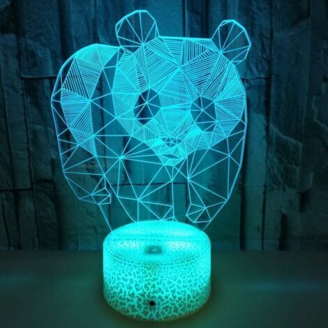 3D night light - Seven-color crackle effect - Touch control (1/5)