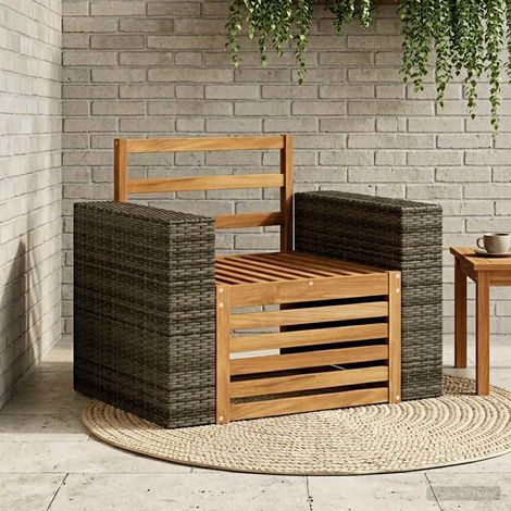 vidaXL Sofa de milieu extérieur Naturel (1/5)