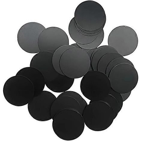 50 étiquettes NFC noires NTAG215, cartes NFC 215, autocollants NFC noirs ronds, puce NFC 13,56 MHz avec support adhésif (1/5)
