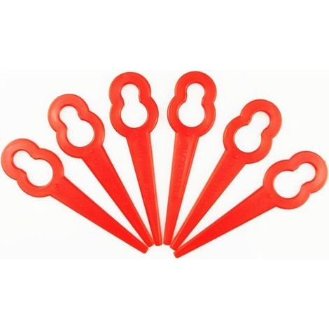 100pcs Lames en plastique rouge L76 12x7mm - Accessoires de remplacement pour coupe-bordures sans fil Einhell (1/5)