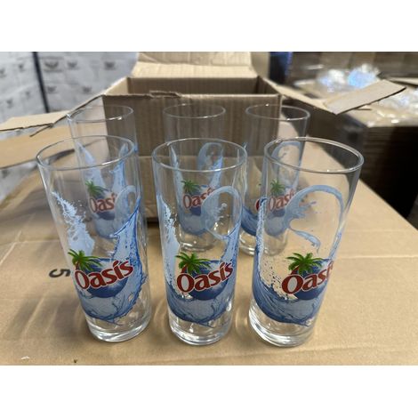 Lot de 6 verres Oasis - 30 cl - Modèle vague - Neufs