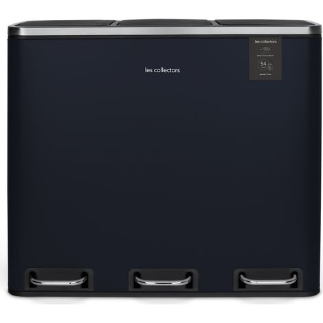 Les Collectors n°986 poubelle de tri pédale 2x30L bleu nuit (1/5)