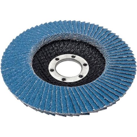 Disques abrasifs à lamelles - - Ø 125 mm - Grain 60 - Lot de 10 - Acier inoxydable - Corindon de zirconium (1/4)