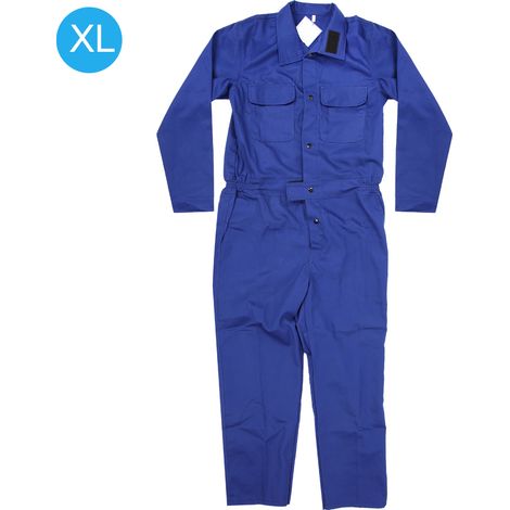 Combinaison de soudage ignifuge bleue, vêtement de protection une pièce pour soudeur, sécurité anti-feu, taille XL. (1/5)