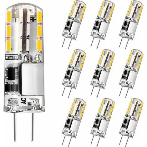 Ampoule G4, Ampoule G4 LED 2W 180LM, Équivalent 20W Ampoule Halogène, Blanc Chaud 3000K, AC/DC 12V, Sans Scintillement, Ampoule à Économie D'énergie pour Hotte Aspirante, Non Dimmable, (1/4)