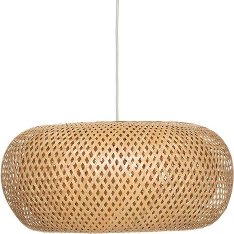 Suspension en bambou - Diamètre 46 x Hauteur 22 cm -PEGANE-