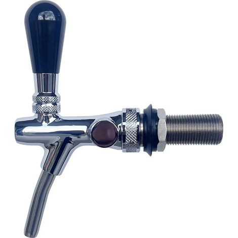 Zapfhahn, Bierzapfhahn, Schankhahn, Kolbenschankhahn - selbstschließend, verchromt, 7 mm Ausführung, Gewindelänge: 55 mm