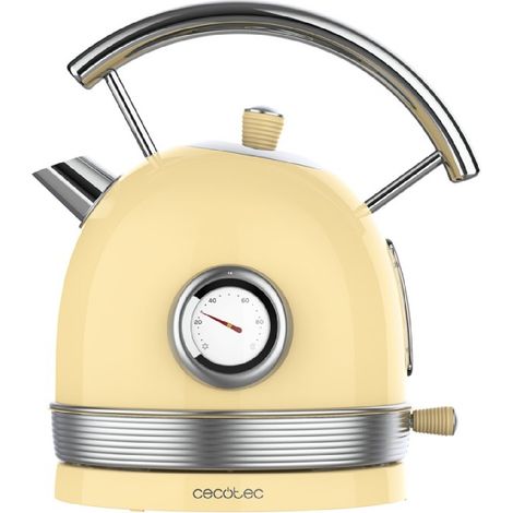 Cecotec Bouilloire électrique ThermoSense 420 Light Yellow. Capacité : 1,8 litres, 2200 W, compteur de température, base 360 ° (1/5)