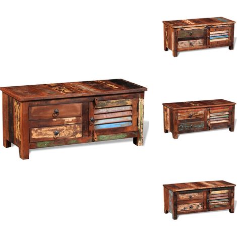 Buffet de téléviseur Bois massif de récupération - Meuble Tv - Buffet Tv - Meuble Ancien - Meubles Rustiques - Décoration Intérieure (1/5)