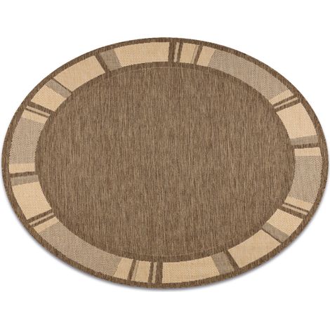 TEPPICH SIZAL KREIS FLOORLUX 20195 coffe / mais brown rund 120 cm