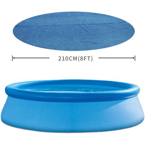 Couverture Piscine Ronde - 244 Cm De Diamètre - Polyéthylène Imperméable Résistant Aux Intempéries - Pour Piscine Hors Sol - 1 Pièce (1/4)